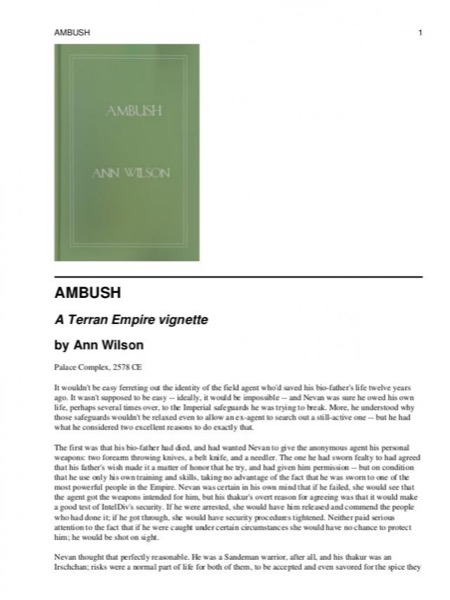 Ambush: A Terran Empire vignette by Ann Wilson