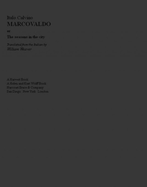 Marcovaldo by Italo Calvino