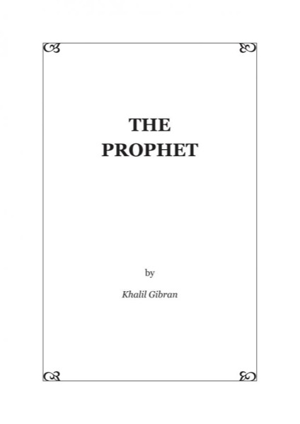 The Prophet by Amelia Atwater-Rhodes