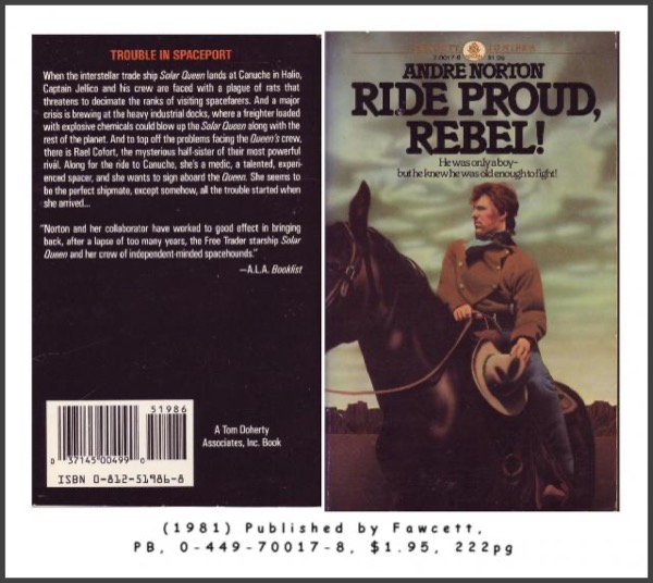 Ride Proud, Rebel! by Andre Norton