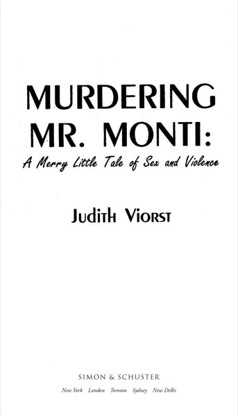 Murdering Mr. Monti by Judith Viorst