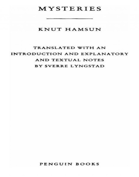 Mysteries by Knut Hamsun