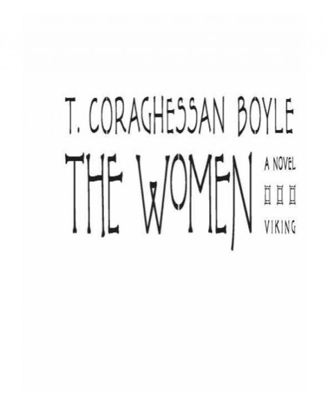 The Women by T. Coraghessan Boyle