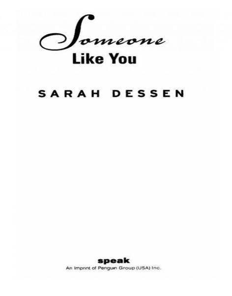 Someone Like You by Sarah Dessen