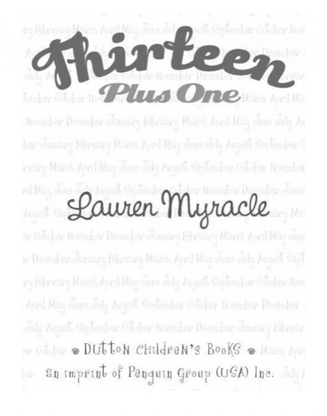 Thirteen Plus One by Lauren Myracle