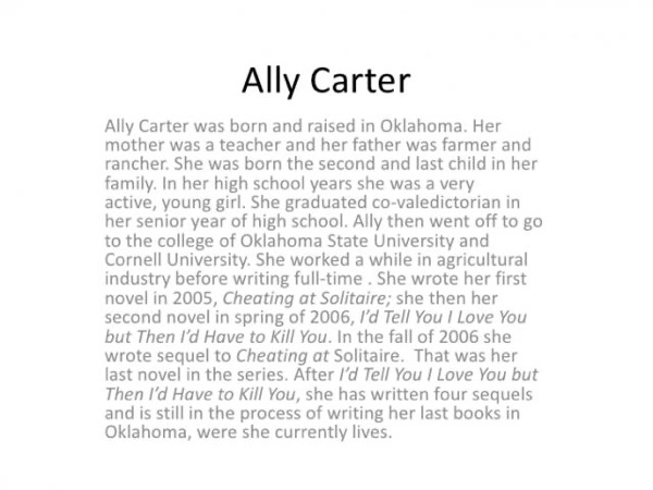 Out of Sight, Out of Time by Ally Carter