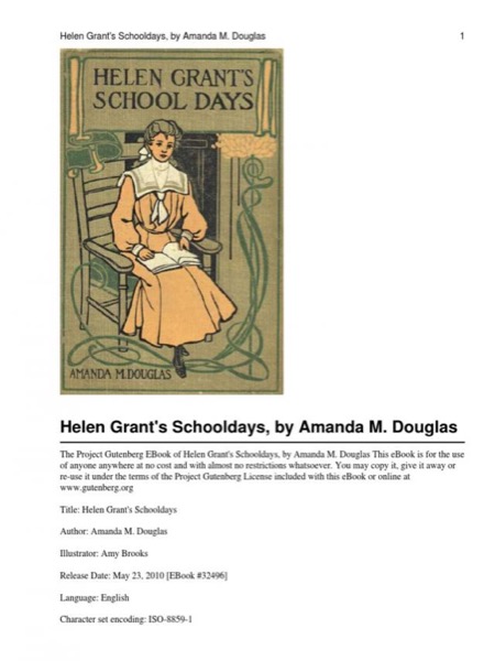 Helen Grant''s Schooldays by Amanda M. Douglas