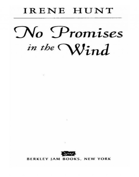 No Promises in the Wind by Irene Hunt