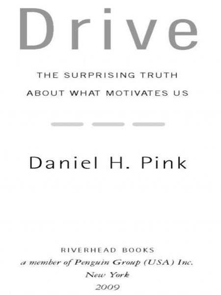 Drive: The Surprising Truth About What Motivates Us