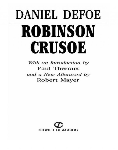 Robinson Crusoe by Daniel Defoe