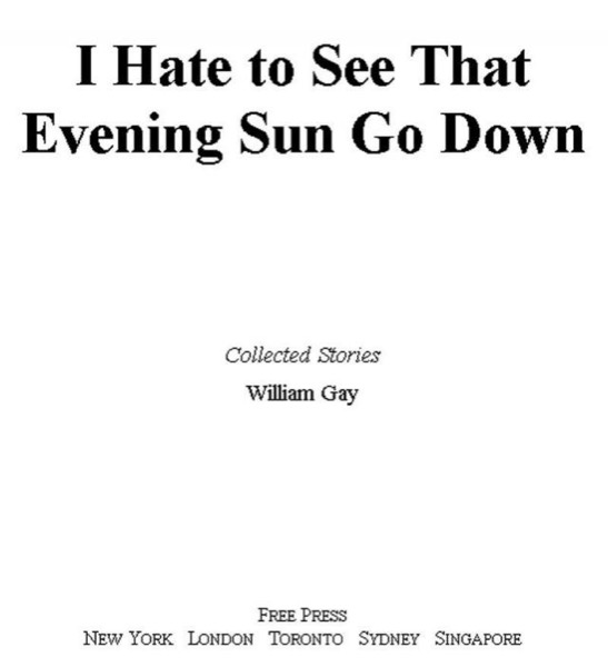 I Hate To See That Evening Sun Go Down: Collected Stories by William Gay