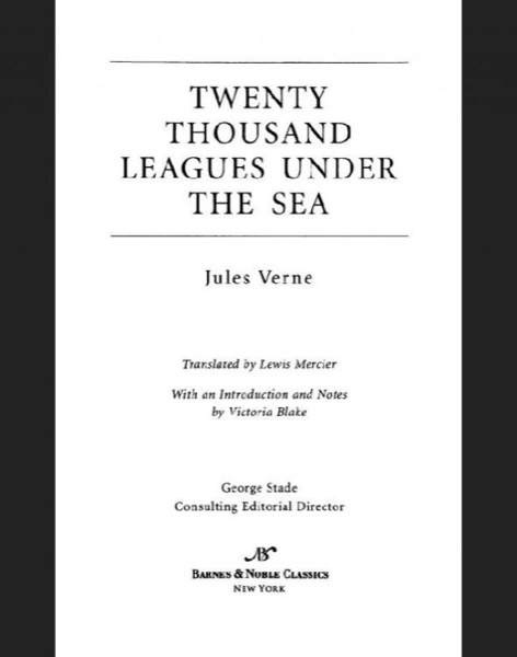 Twenty Thousand Leagues Under the Sea by Jules Verne