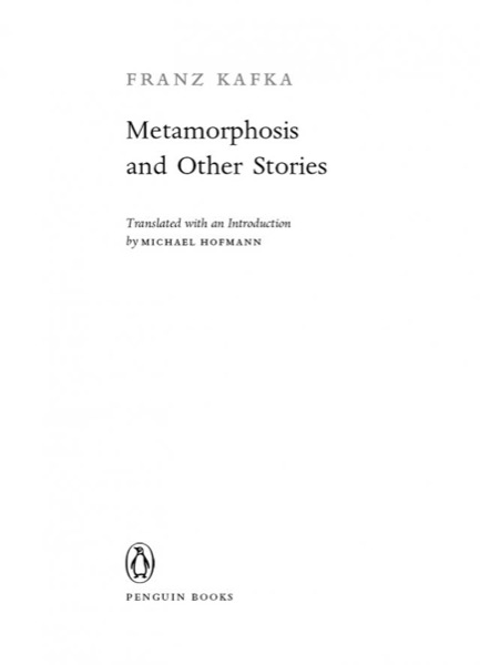 Metamorphosis and Other Stories by Franz Kafka