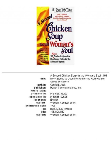 A Second Chicken Soup for the Woman''s Soul