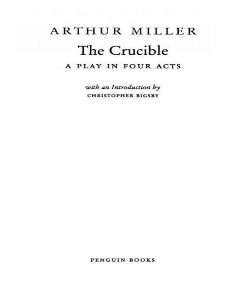 The Crucible by Arthur Miller