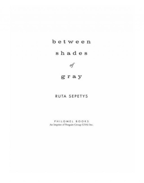 Between Shades of Gray by Ruta Sepetys