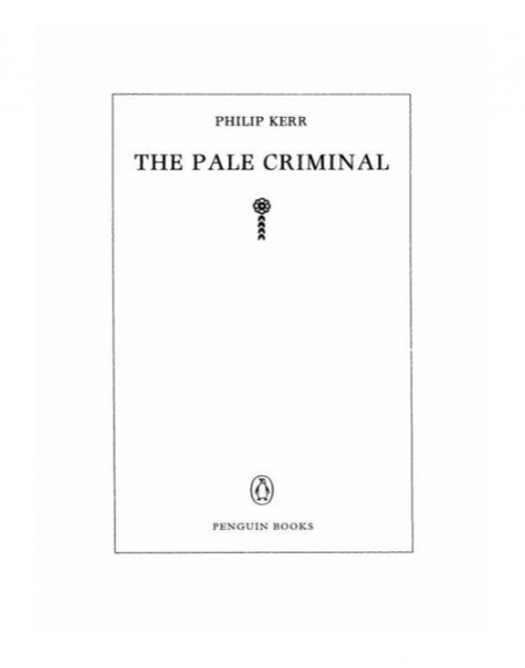 The Pale Criminal by Philip Kerr