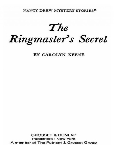 The Ringmaster's Secret by Carolyn Keene