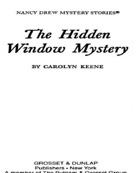 The Hidden Window Mystery by Carolyn Keene