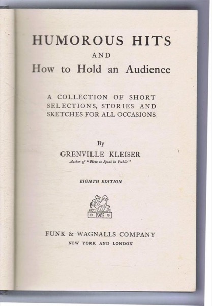 Humorous Hits and How to Hold an Audience by Mark Twain