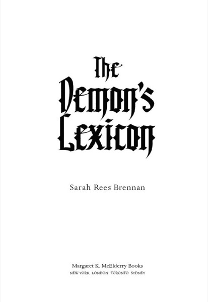 The Demon's Lexicon by Sarah Rees Brennan