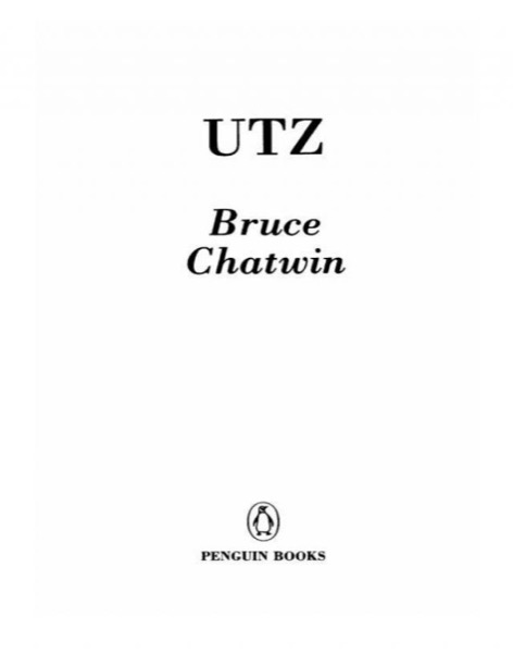 Utz by Bruce Chatwin