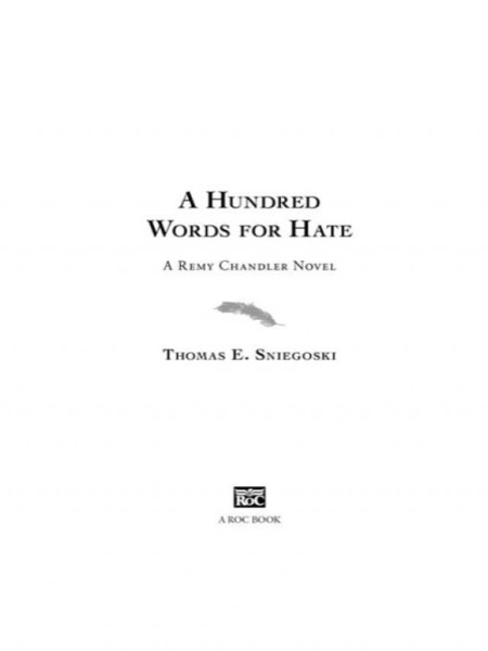 A Hundred Words for Hate by Thomas E. Sniegoski