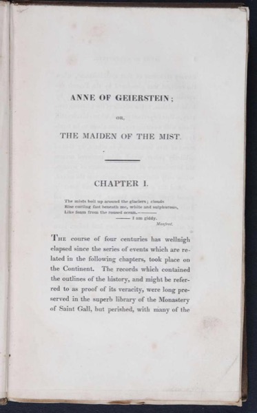 Anne of Geierstein; Or, The Maiden of the Mist. Volume 1 (of 2) by Walter Scott