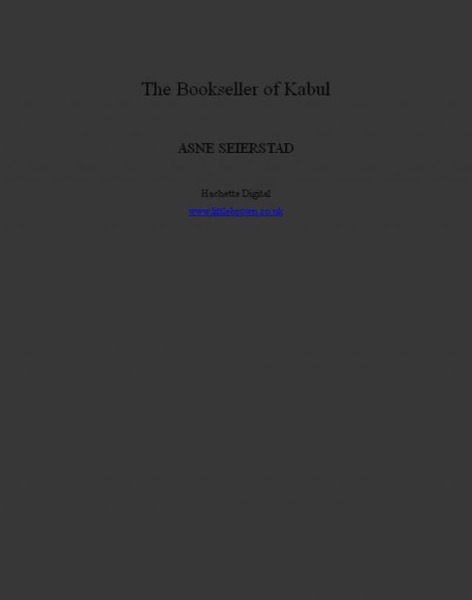 The Bookseller of Kabul by Åsne Seierstad
