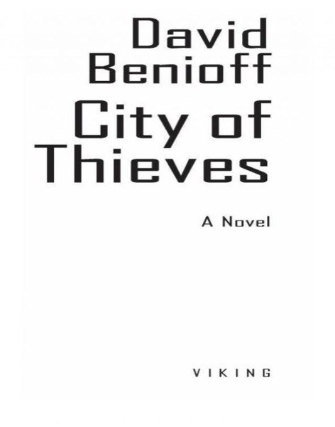 City of Thieves by David Benioff