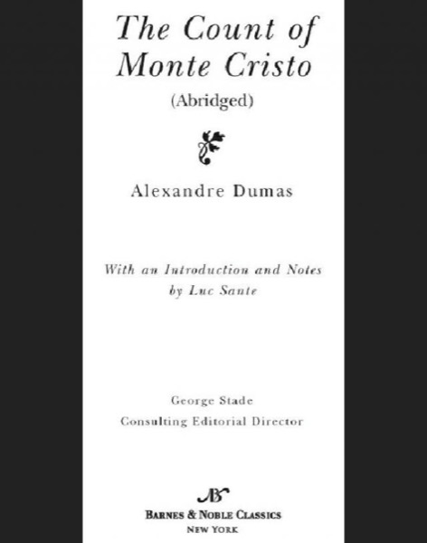 Count of Monte Cristo (abridged) (Barnes & Noble Classics Series)