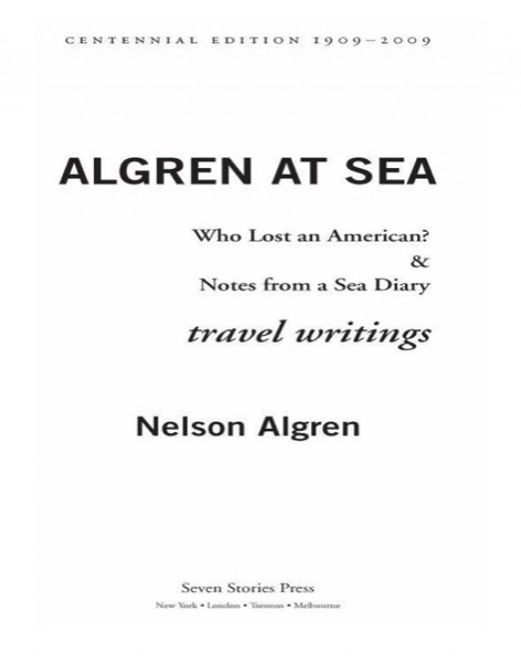 Algren at Sea by Nelson Algren