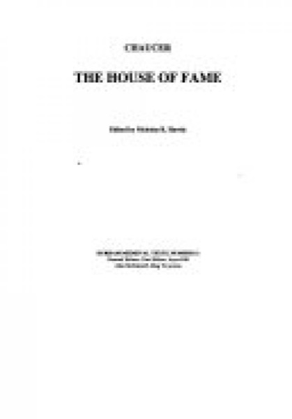 The House of Fame by Geoffrey Chaucer