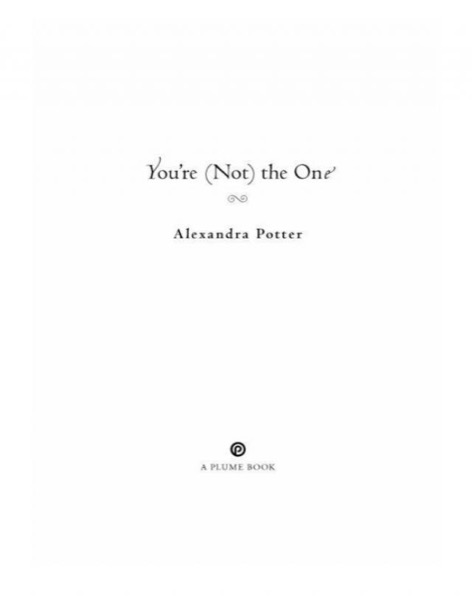 You're (Not) the One Alexandra Potter by Alexandra Potter