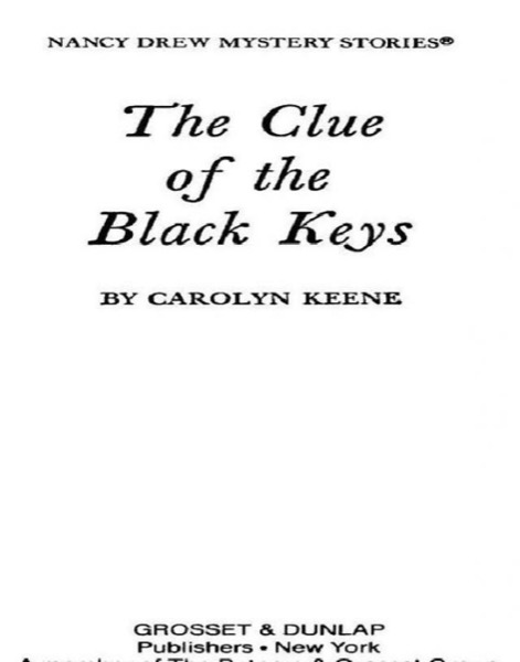 The Clue of the Black Keys by Carolyn Keene