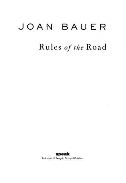 Rules of the Road by Joan Bauer