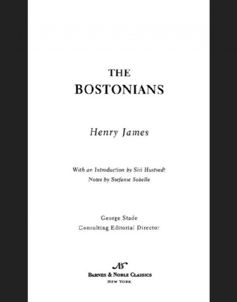 The Bostonians by Henry James