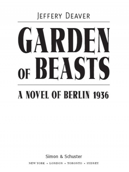 Garden of Beasts by Jeffery Deaver