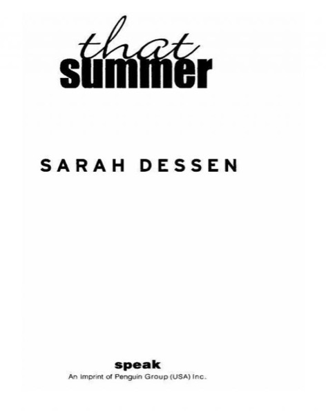 That Summer by Sarah Dessen