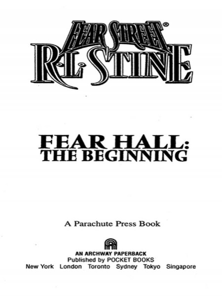 Fear Hall: The Beginning by R. L. Stine