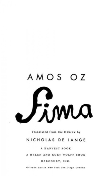 Fima by Amos Oz