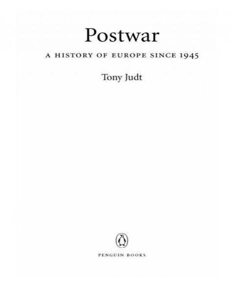 Postwar by Tony Judt