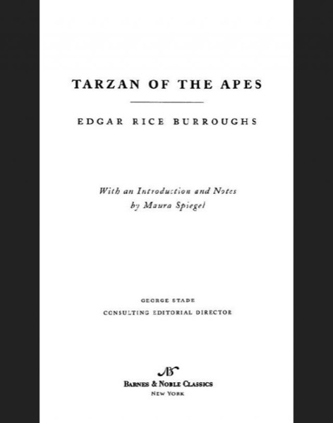 Tarzan of the Apes Edgar Rice Burroughs