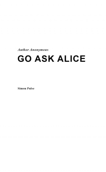 Go Ask Alice by Beatrice Sparks