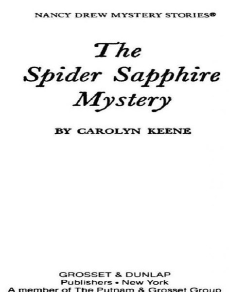 The Spider Sapphire Mystery by Carolyn Keene