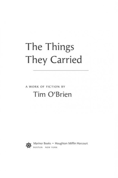 The Things They Carried by Tim O'Brien