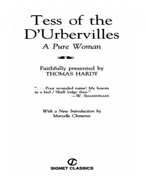 Tess of the D'Urbervilles by Thomas Hardy