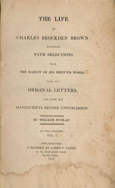 Ormond; Or, The Secret Witness. Volume 1 (of 3) by Charles Brockden Brown