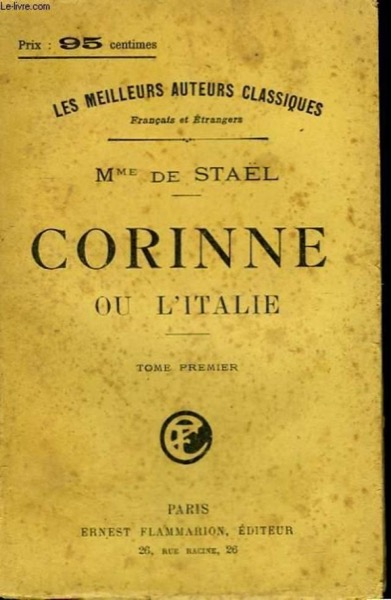 Corinne, Volume 1 (of 2) by Madame de Staël