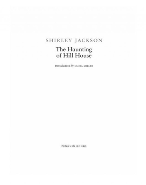 The Haunting of Hill House by Shirley Jackson